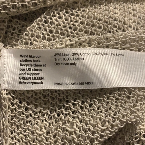 Eileen Fisher Open Knit Linen Sweater - Picture 5 of 6